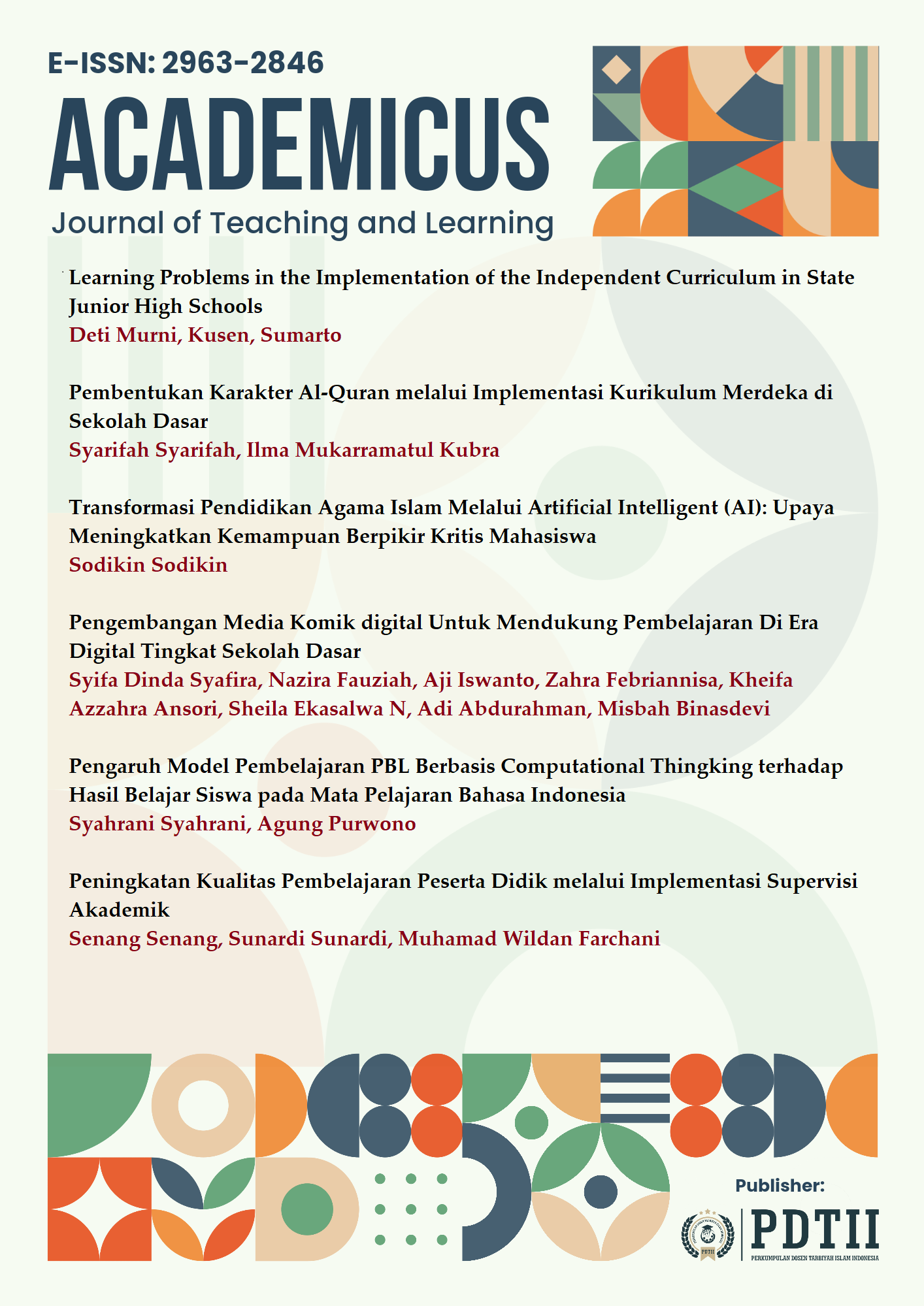 					View Vol. 3 No. 2 (2024): Teaching and Learning 
				